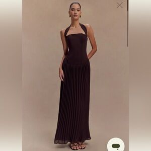 Meshki Stacie Drop Waist Chocolate Dress